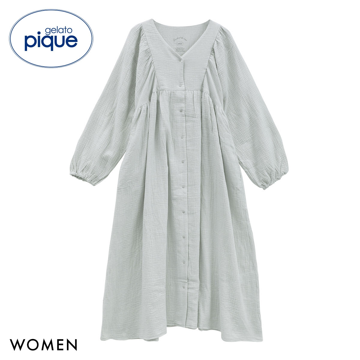 ジェラートピケ レディース マタニティガーゼワンピース ジェラピケ パジャマ ルームウェア gelato pique(MI-ミント-Free)