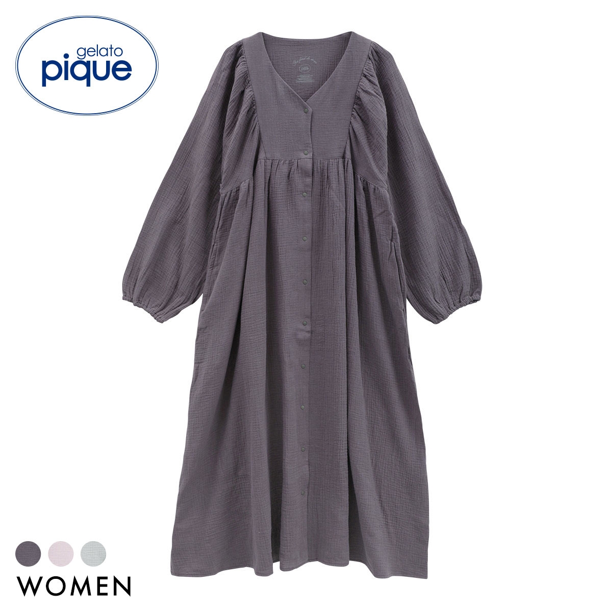 ジェラートピケ レディース マタニティガーゼワンピース ジェラピケ パジャマ ルームウェア gelato pique