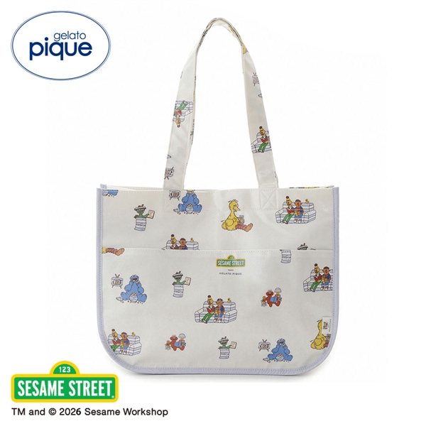 ジェラートピケ SESAME STREET 総柄ママバッグ ジェラピケ セサミストリート gelato pique
