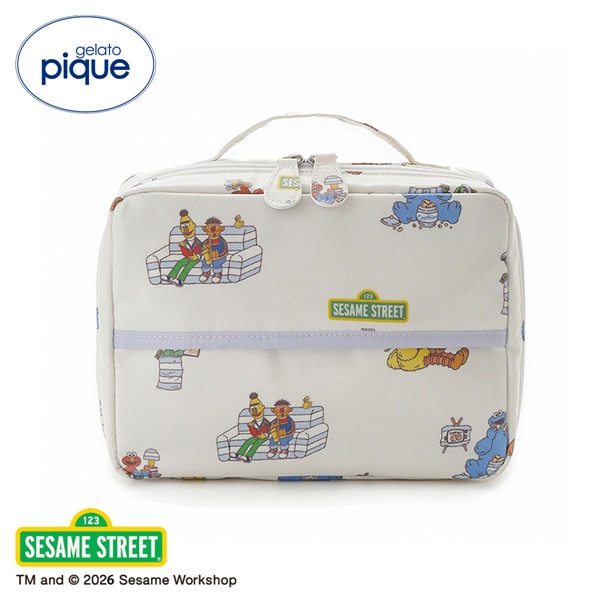 ジェラートピケ SESAME STREET 総柄おむつポーチ ジェラピケ セサミストリート gelato pique