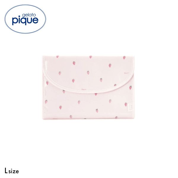 ジェラートピケ ストロベリー柄母子手帳ケースL ジャバラL ジェラピケ gelato pique