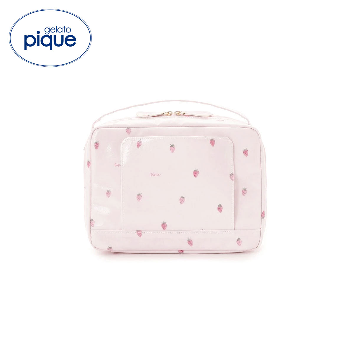 ジェラートピケ ストロベリー柄おむつポーチ ジェラピケ gelato pique(PI-ピンク-Free)