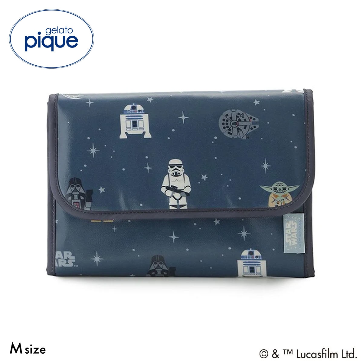 ジェラートピケ STAR WARS 総柄母子手帳ケースM ジェラピケ スターウォーズ gelato pique(NV-ネイビー-M)