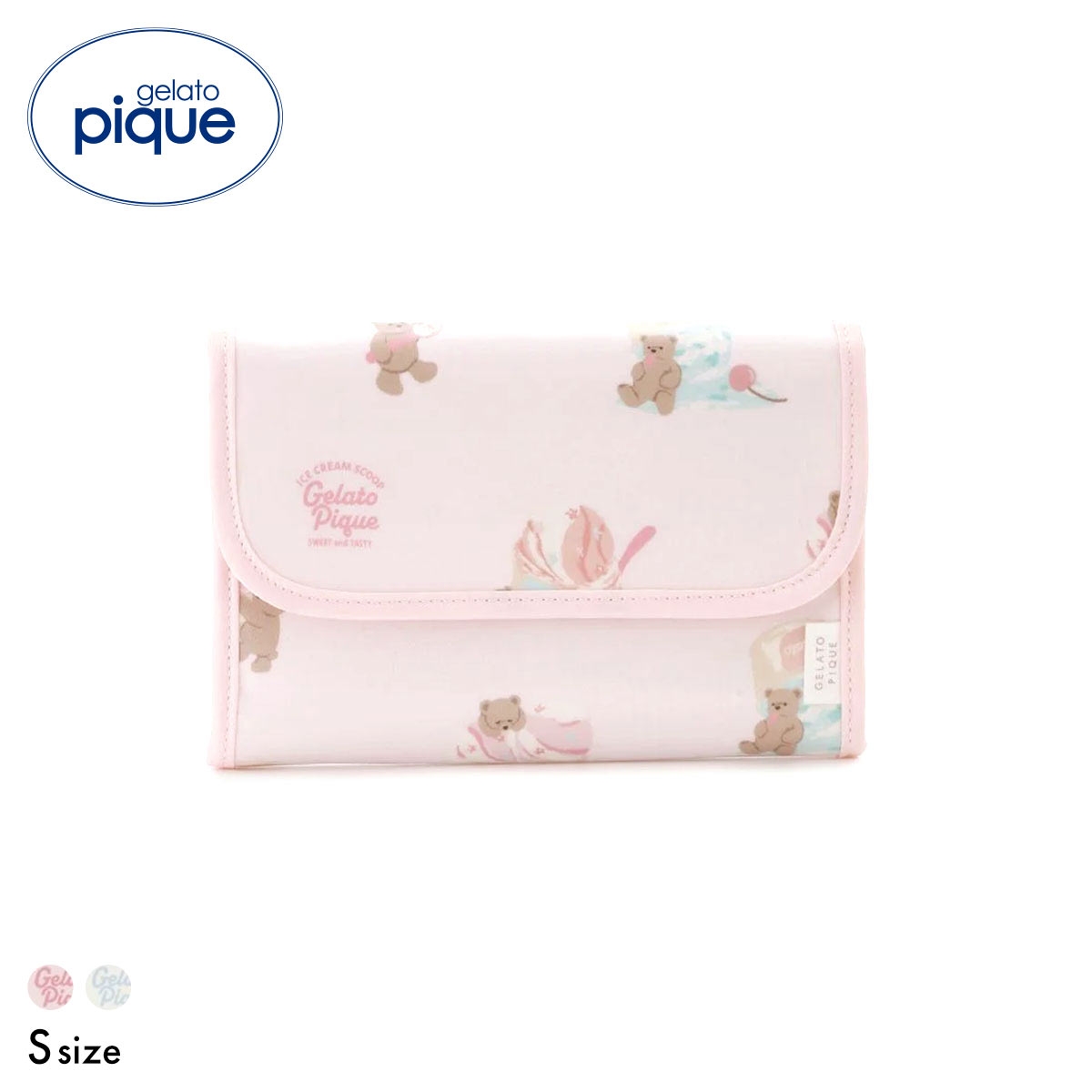 ジェラートピケ アイスクリームベア柄母子手帳ケースS ジャバラ ジェラピケ gelato pique ジェラピケ