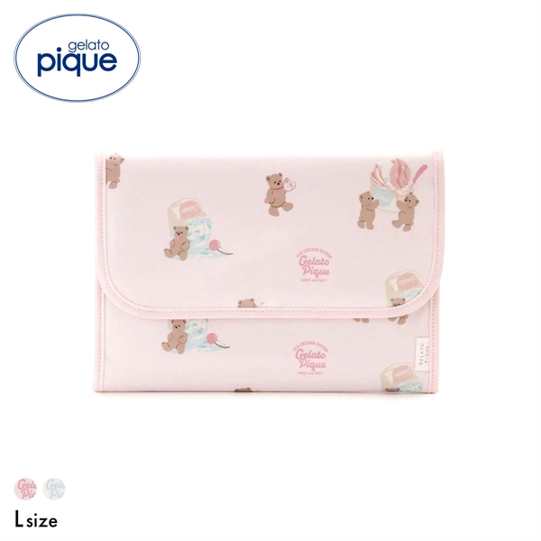 ジェラートピケ アイスクリームベア柄母子手帳ケースL ジャバラ ジェラピケ gelato pique ジェラピケ