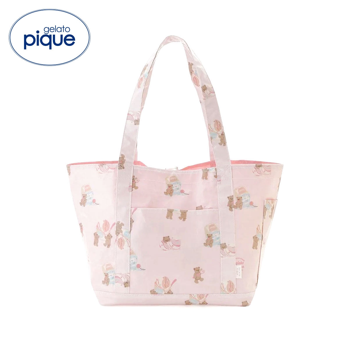 ジェラートピケ アイスクリームベア柄ママバッグ ジェラピケ gelato pique(PI-ピンク-Free)