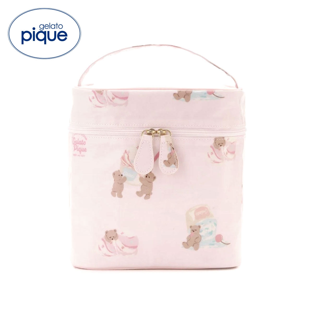 ジェラートピケ アイスクリームベア柄クーラーバッグ ジェラピケ gelato pique(PI-ピンク-Free)
