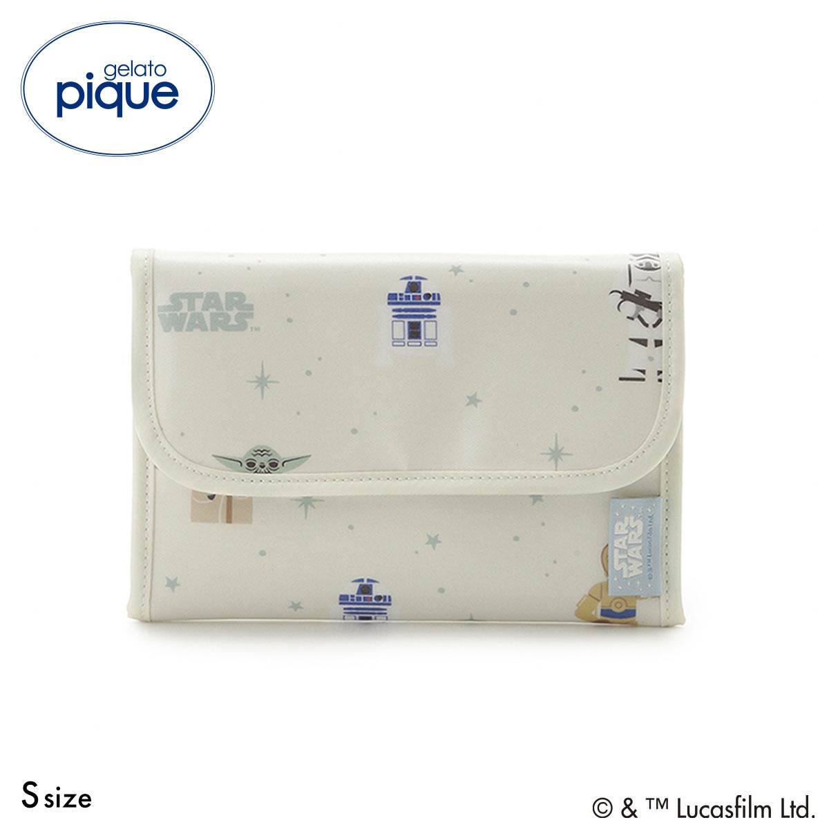 ジェラートピケ STAR WARS 総柄母子手帳ケースS ジェラピケ gelato pique スターウォーズ(CR-クリーム-S)