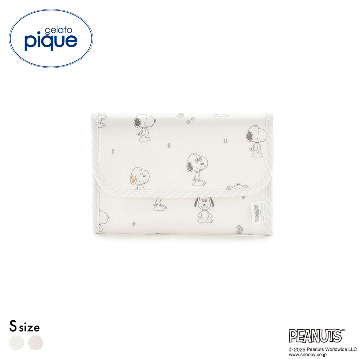 ジェラートピケ キッズアンドベイビー gelato pique PEANUTS PUPPIES トイボックス柄母子手帳ケースS ジェラピケ スヌーピー(CR-クリーム-S)