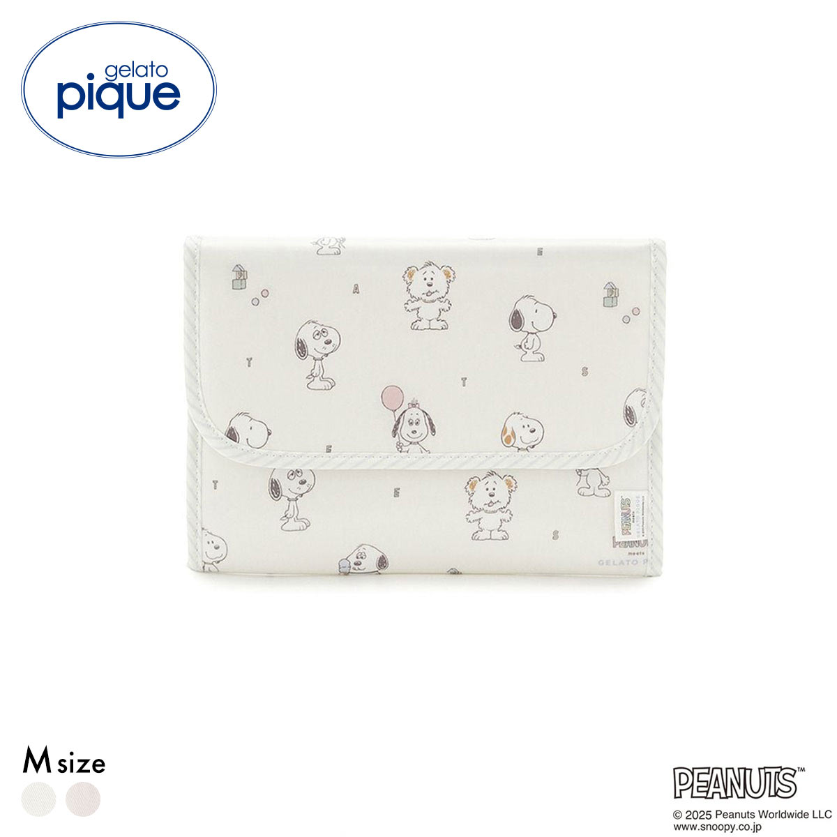 ジェラートピケ キッズアンドベイビー gelato pique PEANUTS PUPPIES トイボックス柄母子手帳ケースM ジェラピケ スヌーピー(CR-クリーム-M)