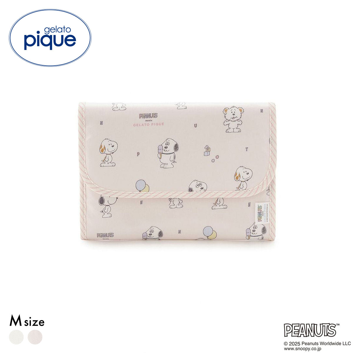 ジェラートピケ キッズアンドベイビー gelato pique PEANUTS PUPPIES トイボックス柄母子手帳ケースM ジェラピケ スヌーピー(PI-ピンク-M)