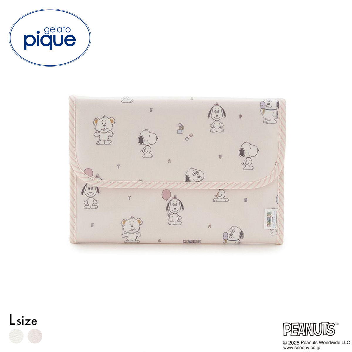 ジェラートピケ キッズアンドベイビー gelato pique PEANUTS PUPPIES トイボックス柄母子手帳ケースL ジェラピケ スヌーピー(PI-ピンク-L)