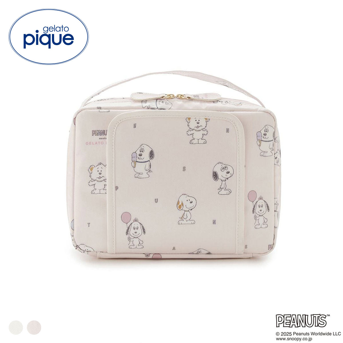 ジェラートピケ キッズアンドベイビー gelato pique PEANUTS PUPPIES 総柄おむつポーチ トイボックス柄 ジェラピケ スヌーピー(PI-ピンク-Free)