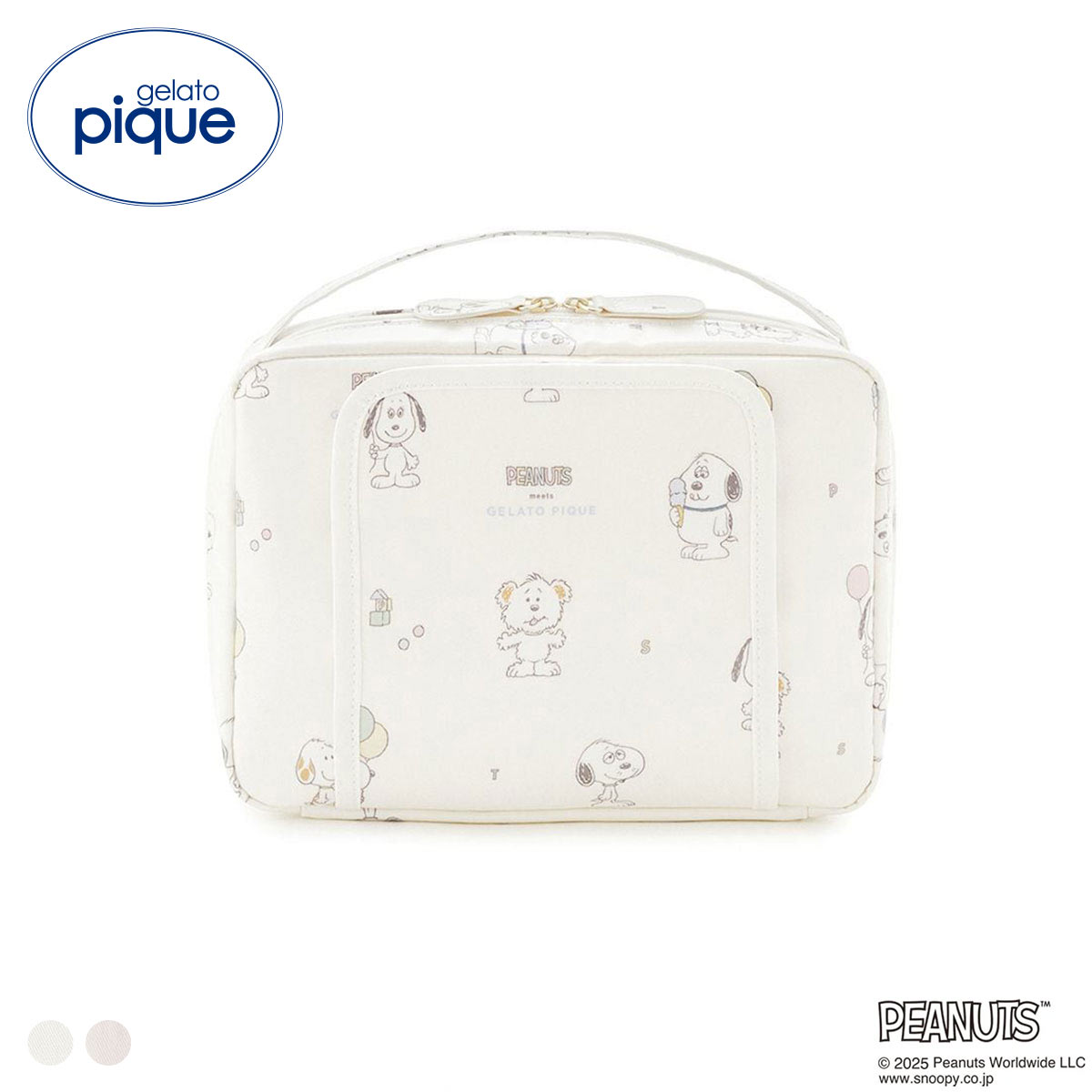 ジェラートピケ キッズアンドベイビー gelato pique PEANUTS PUPPIES 総柄おむつポーチ トイボックス柄 ジェラピケ スヌーピー
