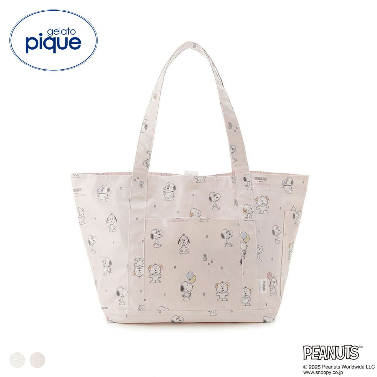 ジェラートピケ キッズアンドベイビー gelato pique PEANUTS PUPPIES 総柄ママバッグ トイボックス柄 ジェラピケ スヌーピー(PI-ピンク-Free)