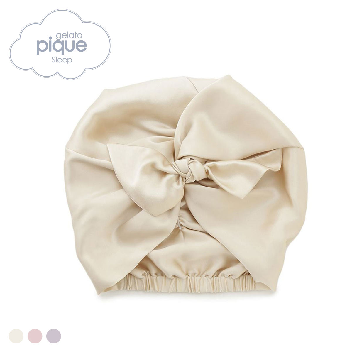 ジェラートピケ gelato pique 【Sleep】シルクナイトキャップ ジェラピケ(CR-クリーム-Free)