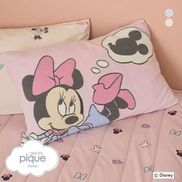 ジェラートピケ スリープ ディズニー Mickey&Minnie ジャガードピローケース ジェラピケ gelato pique Sleep Disney
