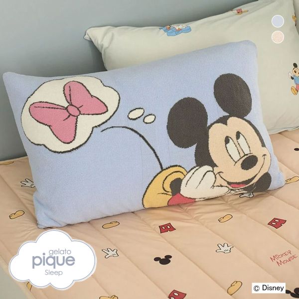 ジェラートピケ スリープ ディズニー Mickey&Minnie ジャガードピローケース ジェラピケ gelato pique Sleep Disney
