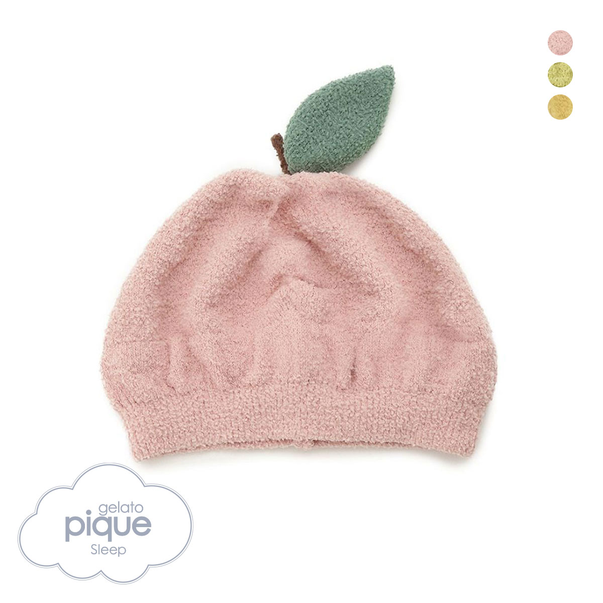 ジェラートピケ スリープ フルーツモチーフ吸水キャップ ジェラピケ gelato pique Sleep(PE-ピーチ-Free)