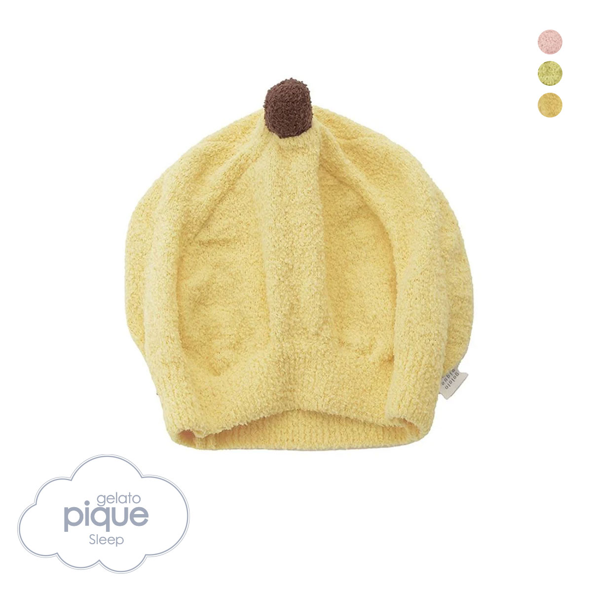 ジェラートピケ スリープ フルーツモチーフ吸水キャップ ジェラピケ gelato pique Sleep(YE-イエロー-Free)