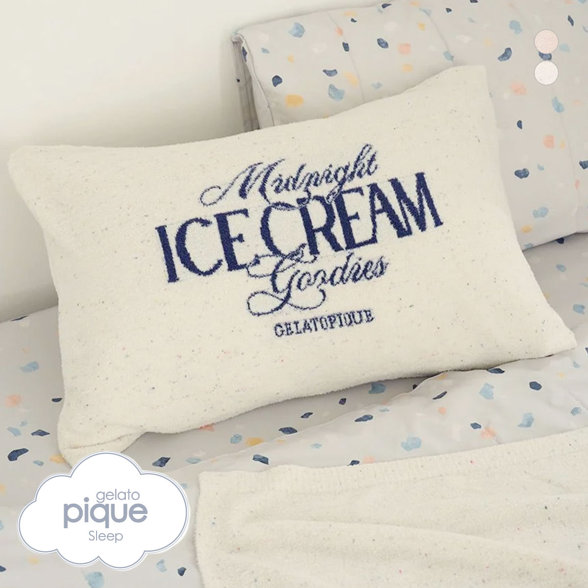 ジェラートピケ スリープ COOL COLLECTION ICEジャガードピローケース ジェラピケ gelato pique Sleep(OW-オフホワイト-Free)