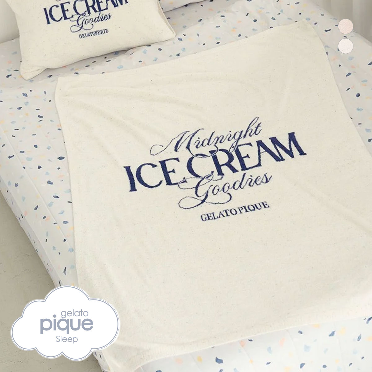 ジェラートピケ スリープ COOL COLLECTION ICEジャガードハーフケット ジェラピケ gelato pique Sleep(OW-オフホワイト-Free)