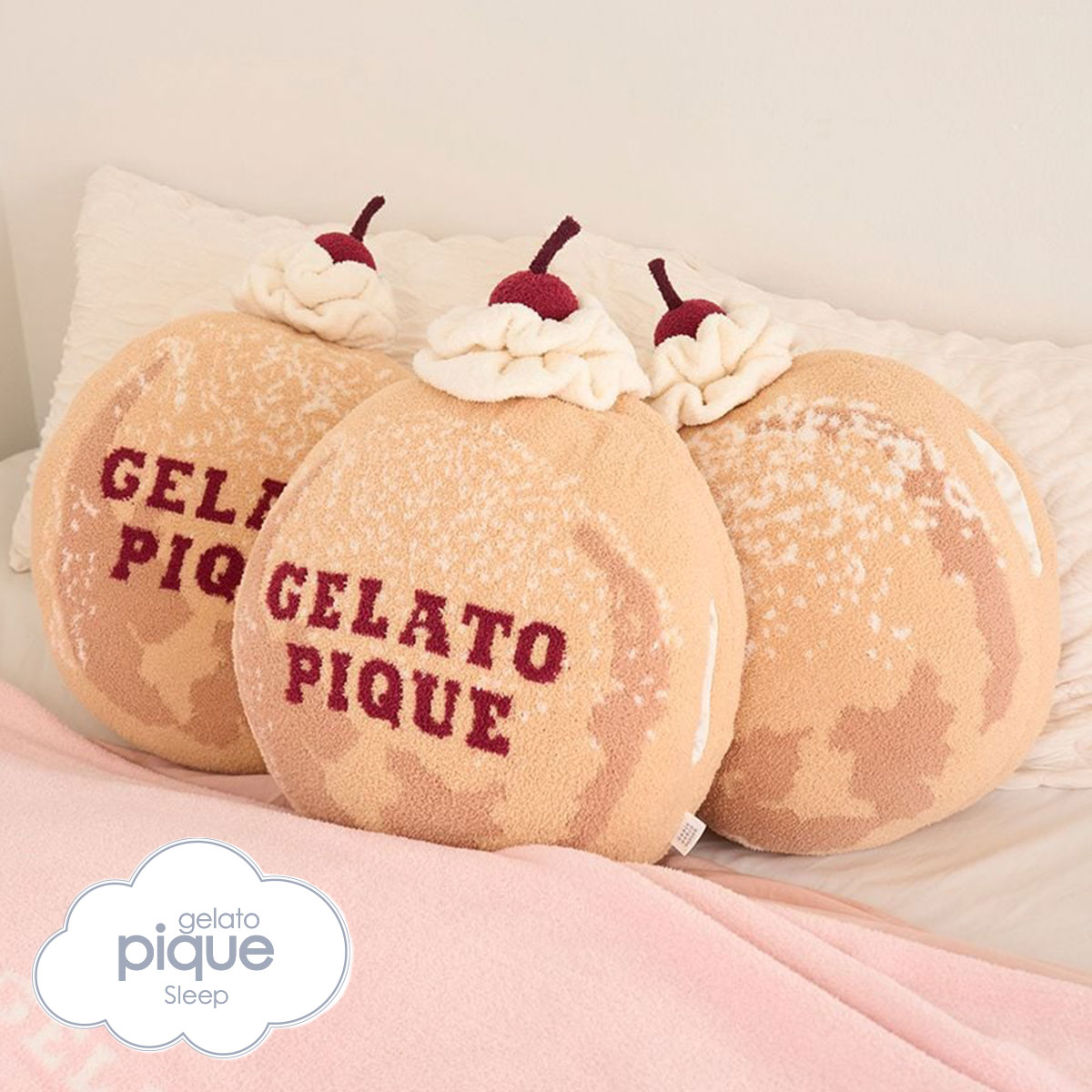 ジェラートピケ スリープ ドーナツ お昼寝クッション ジェラピケ gelato pique Sleep(BE-ベージュ-Free)