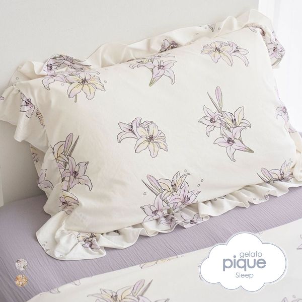 ジェラートピケ スリープ MUCHA リリー柄ピローケース ジェラピケ ミュシャ gelato pique Sleep
