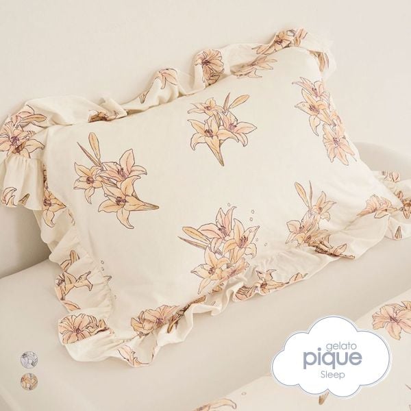 ジェラートピケ スリープ MUCHA リリー柄ピローケース ジェラピケ ミュシャ gelato pique Sleep
