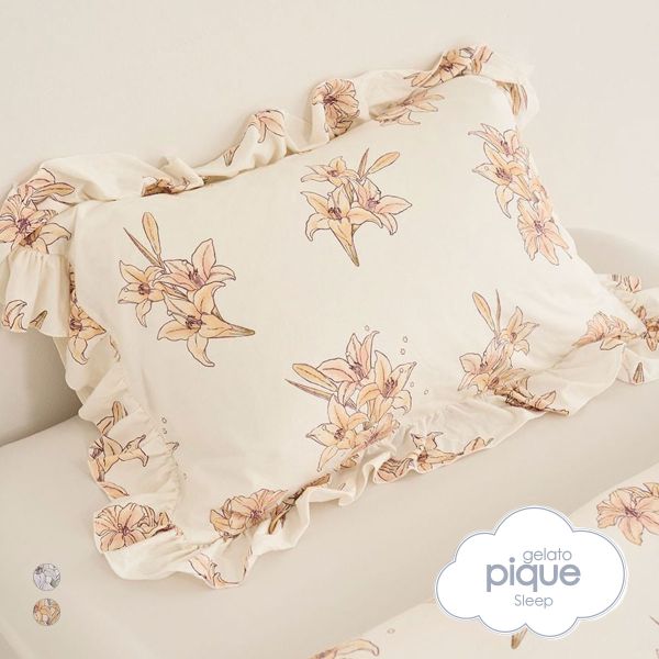 ジェラートピケ スリープ MUCHA リリー柄ピローケース ジェラピケ ミュシャ gelato pique Sleep