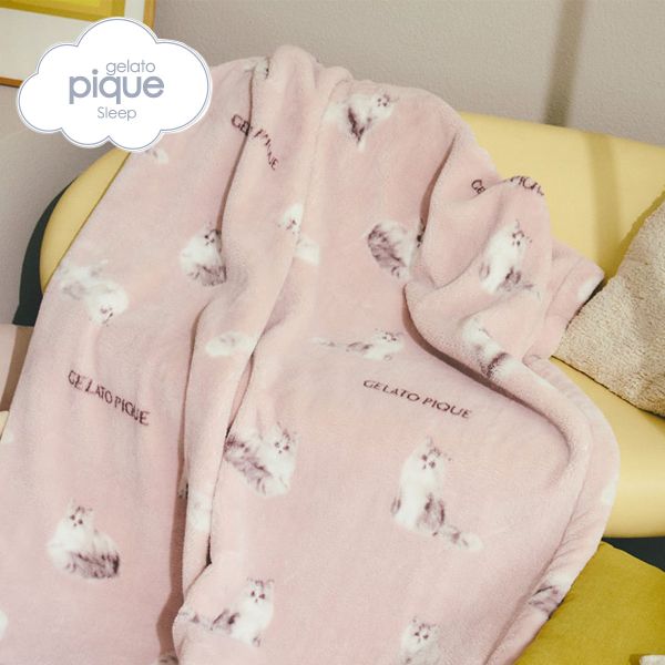 ジェラートピケ スリープ CAT柄 プリント毛布 ジェラピケ gelato pique Sleep