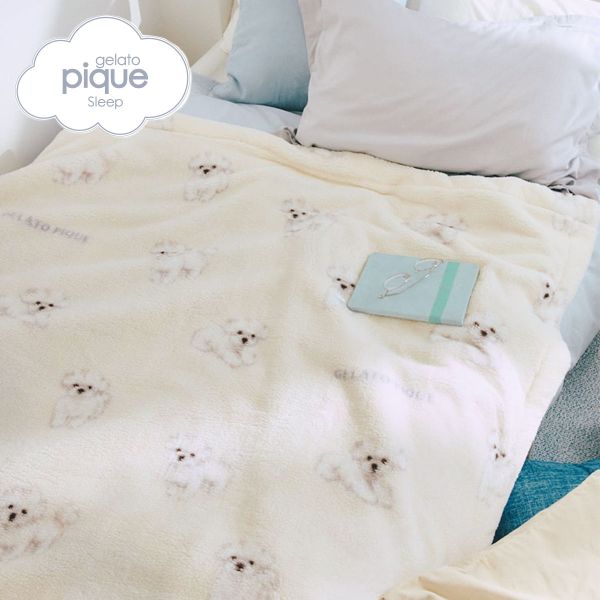 ジェラートピケ スリープ DOG柄 プリント毛布 ジェラピケ gelato pique Sleep