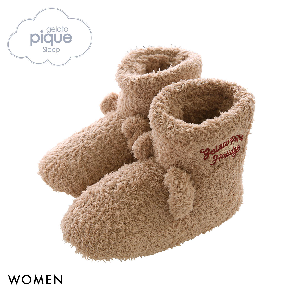 ジェラートピケ スリープ HOLIDAY ベア ルームブーツ ジェラピケ gelato pique SLEEP(BE-ベージュ-Free)
