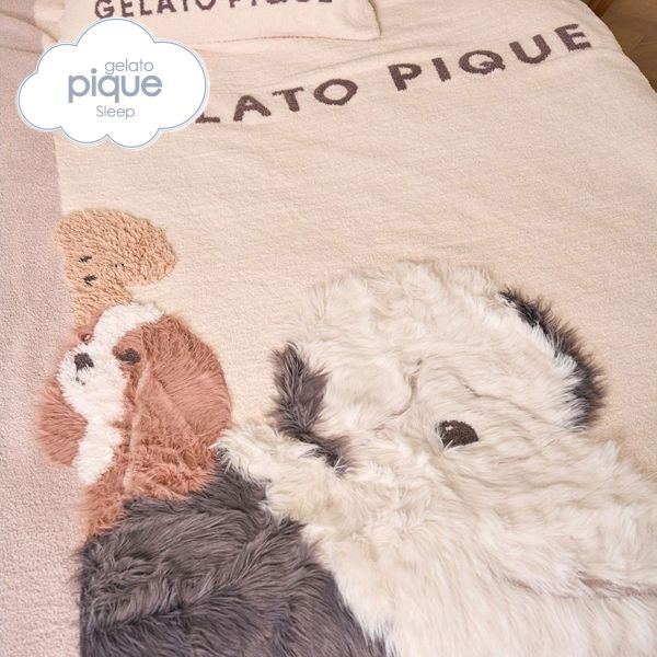 ジェラートピケ スリープ DOG3柄 ジャガードマルチカバー ジェラピケ gelato pique Sleep