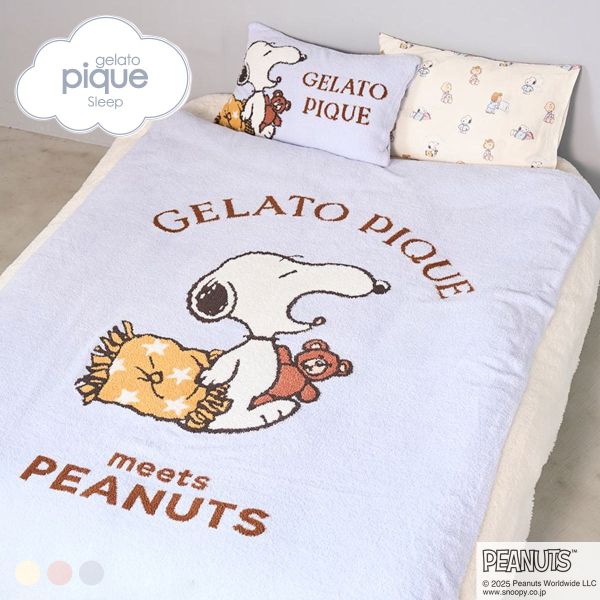 ジェラートピケ スリープ PEANUTS ジャガードマルチカバー ジェラピケ gelato pique SLEEP スヌーピー