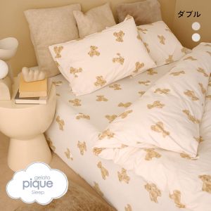 ジェラートピケ スリープ ベア柄3点セット(ダブル) ジェラピケ gelato pique Sleep