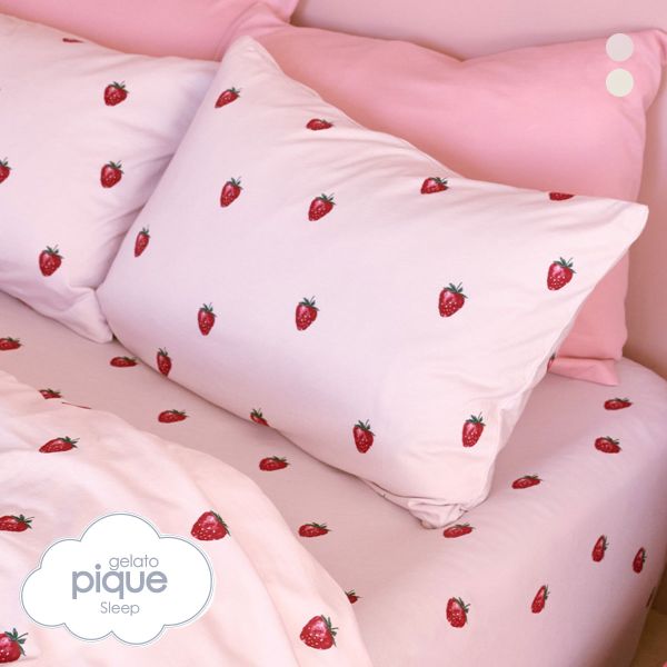 ジェラートピケ スリープ ストロベリー柄ピローケース ジェラピケ gelato pique Sleep