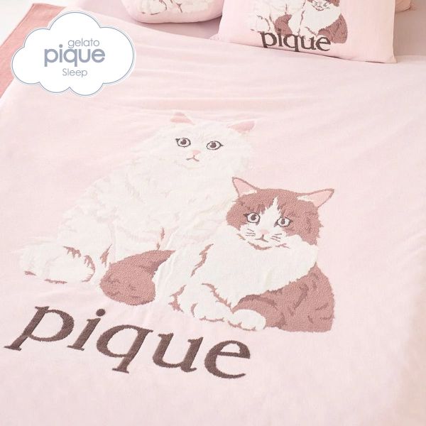 ジェラートピケ スリープ エアリーモコキャットジャガードマルチカバー ジェラピケ gelato pique Sleep 猫の日