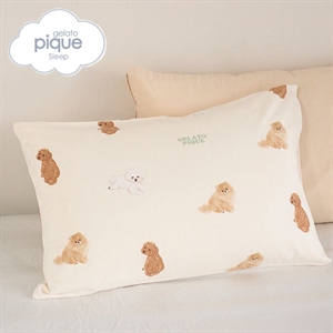 ジェラートピケ スリープ DOG柄プリントピローケース ジェラピケ gelato pique Sleep