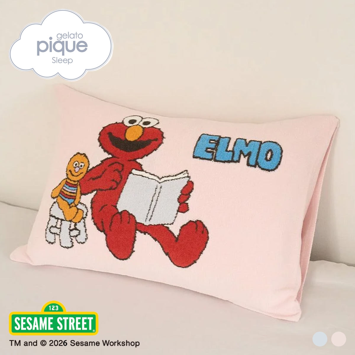 ジェラートピケ スリープ SESAME STREET エアリーモコジャガードピローケース セサミストリート ジェラピケ gelato pique Sleep(PI-ピンク-Free)