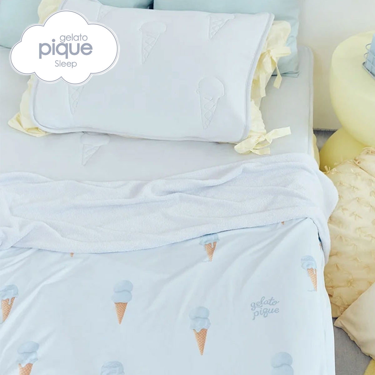 ジェラートピケ スリープ 接触冷感 アイス柄 リバーシブルケット ジェラピケ gelato pique Sleep