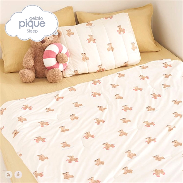 ジェラートピケ スリープ 接触冷感 サマーベア柄もちもちリバーシブルケット ジェラピケ gelato pique Sleep