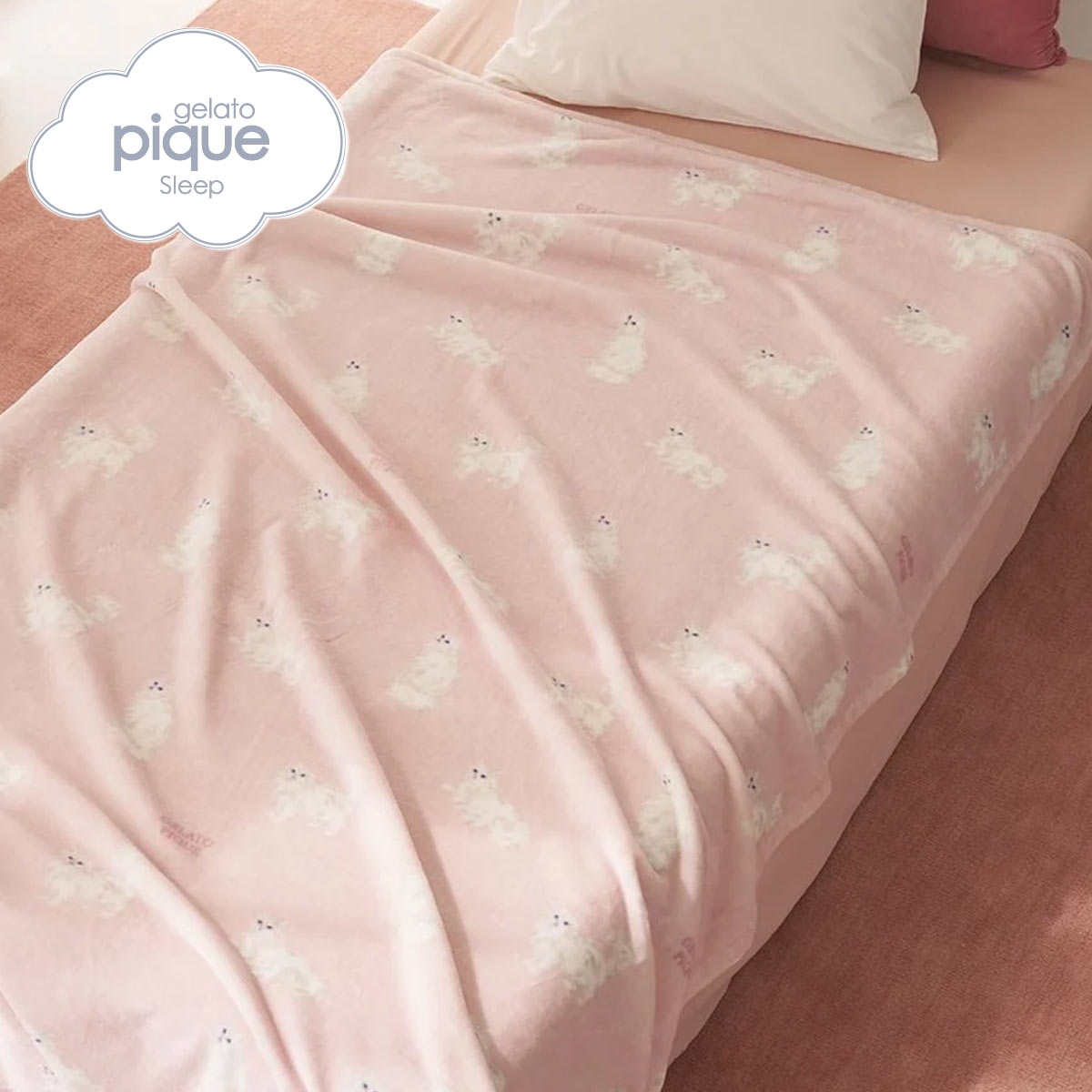 ジェラートピケ スリープ CAT柄コットン毛布 ジェラピケ gelato pique Sleep