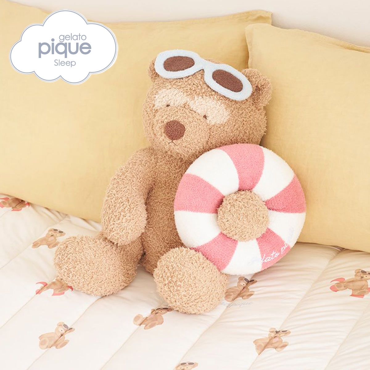 ジェラートピケ スリープ サマーベアポケット付きクッション ジェラピケ gelato pique Sleep