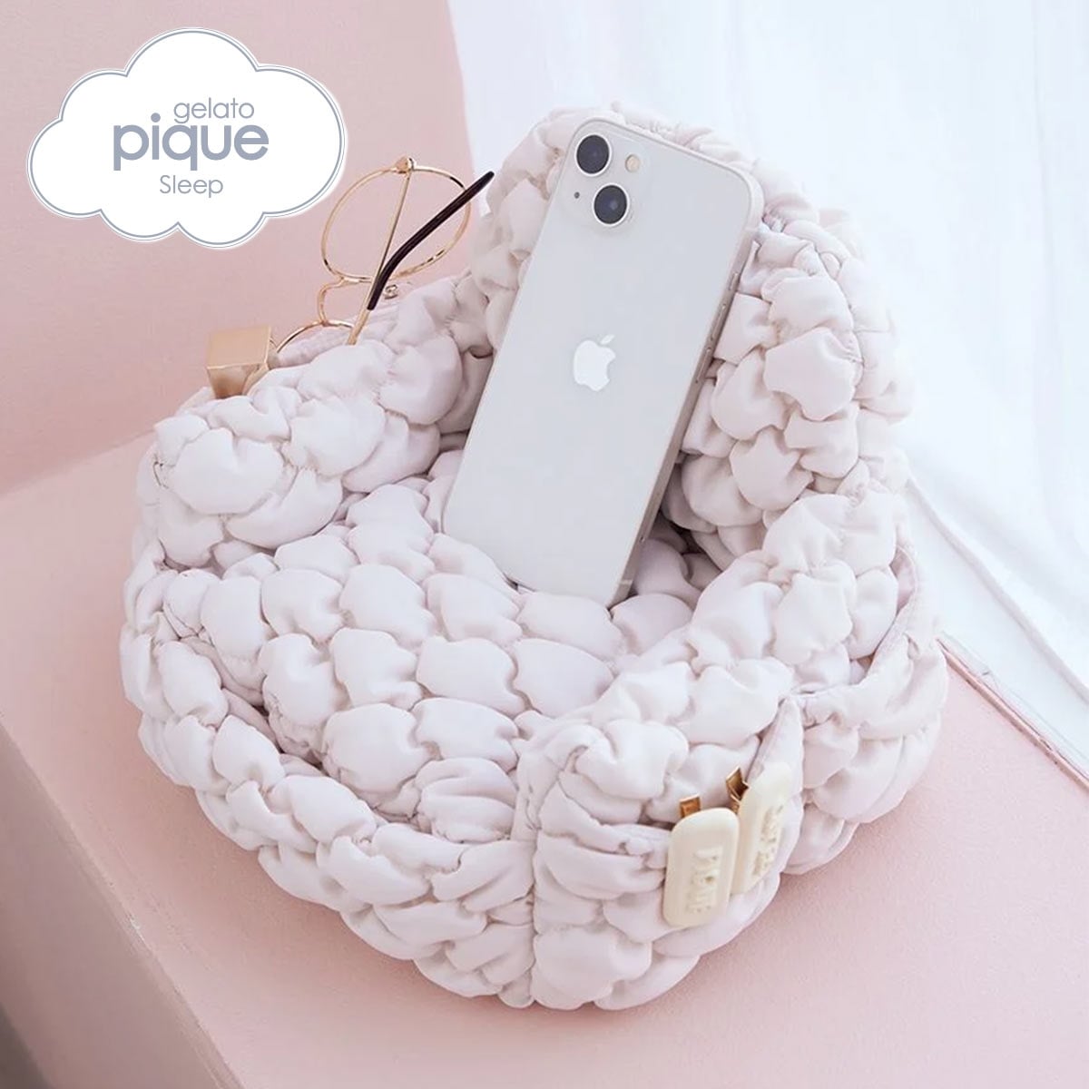 ジェラートピケ スリープ ソファー型ストレージクッション gelato pique Sleep ジェラピケ(OW-オフホワイト-Free)