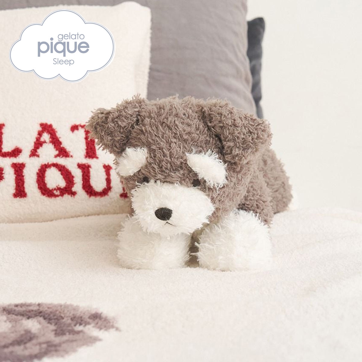 ジェラートピケ スリープ DOGクッション ジェラピケ gelato pique Sleep(GY-グレー-Free)