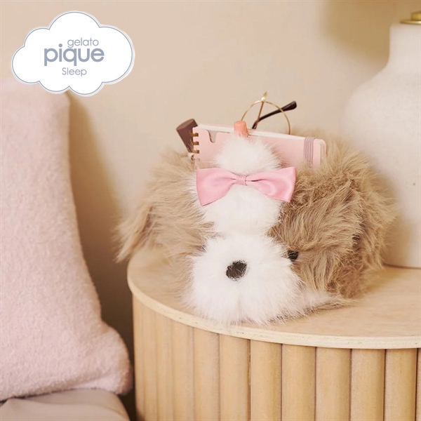 ジェラートピケ スリープ リボンDOGモチーフ収納ポーチ ジェラピケ gelato pique Sleep