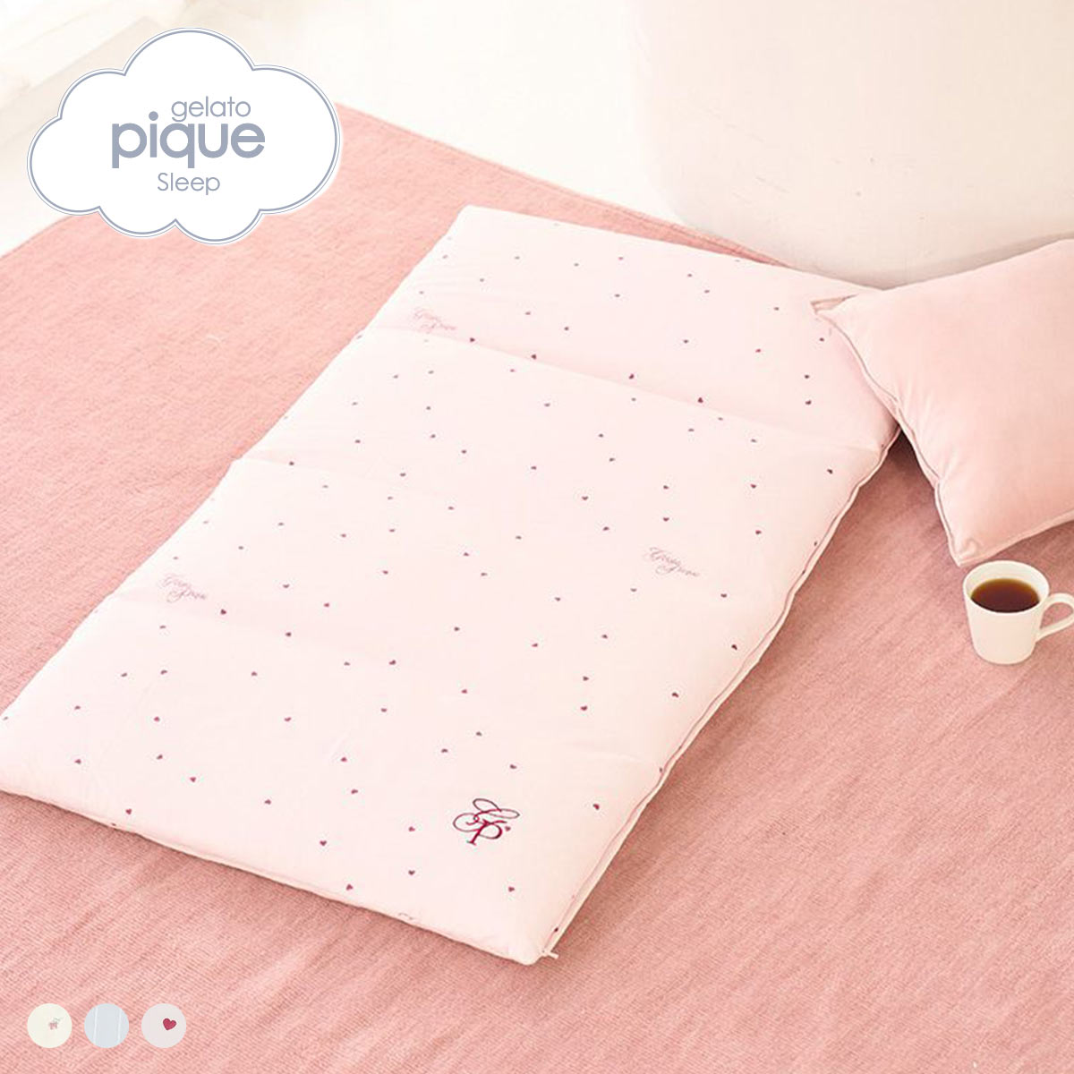 ジェラートピケ スリープ バリエーションプリントごろ寝クッション ジェラピケ gelato pique Sleep(PI-ピンク-Free)