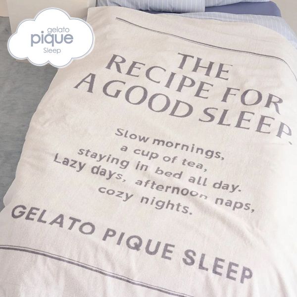 ジェラートピケ スリープ ロゴデザイン今治タオルケット ジェラピケ gelato pique Sleep