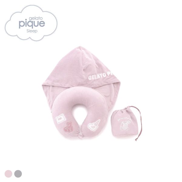ジェラートピケ スリープ トラベルグッズ フード付きネックピロー 巾着付き ジェラピケ gelato pique SLEEP
